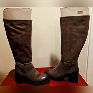 Women's Made In Italy High Shaft Chunky Heel leather boots